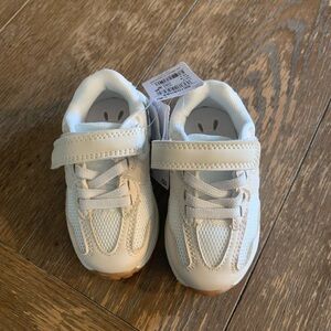Next Direct Cream and White Kids' Hook-and-Loop Sneakers